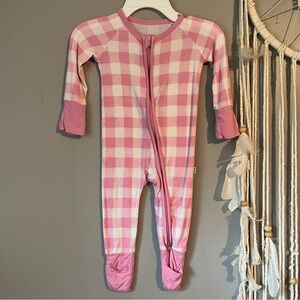 Little Sleepies Pink Gingham Zippy